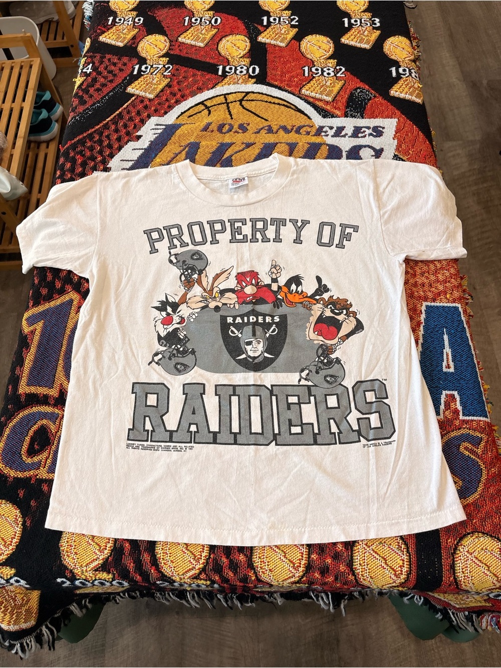 Vintage Los Angeles Raiders looney tunes shirt